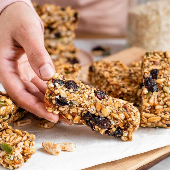 Puffed Rice Granola Bars - Recipe photo by tastythriftytimely