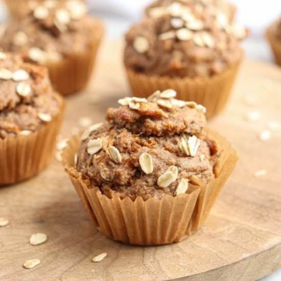 Banana Carrot Oat Muffins - Recipe photo by whollytasteful