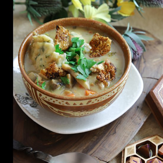 hungry halfling's chicken dumplings - Recipe photo by The Gluttonous Geek