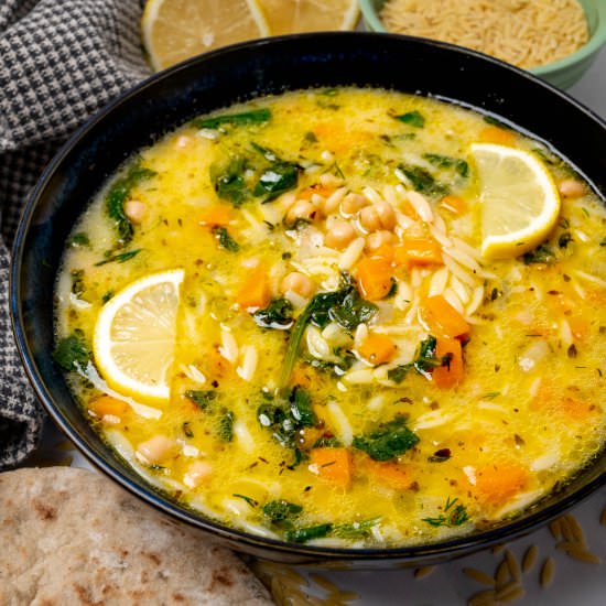 Vegan Avgolemono Soup (Greek Soup) - Recipe photo by vegancocotte
