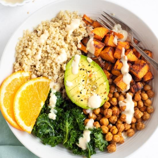 Sweet Potato Quinoa Buddha Bowl - Recipe photo by pipingpotcurry