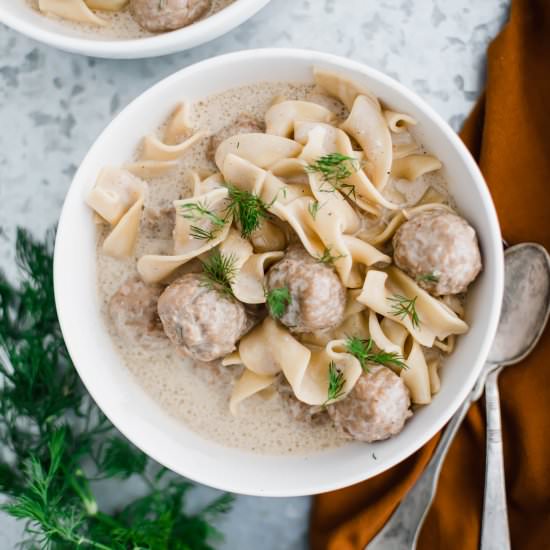 Swedish Meatball Soup - Recipe photo by megseverydayindulgence