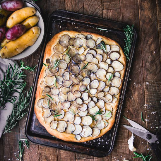 Rosemary Potato Focaccia Bread - Recipe photo by emily_garlichead
