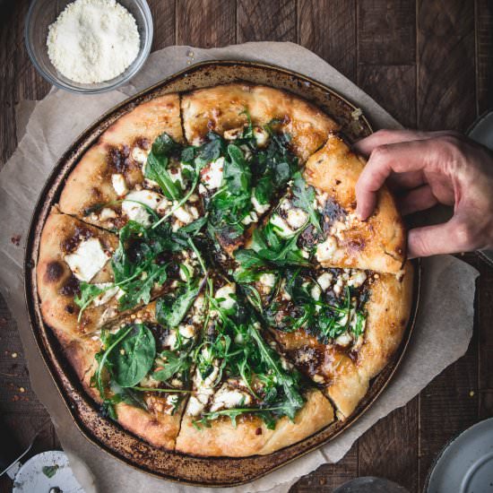 Fig Jam Pizza Bianca - Recipe photo by emily_garlichead