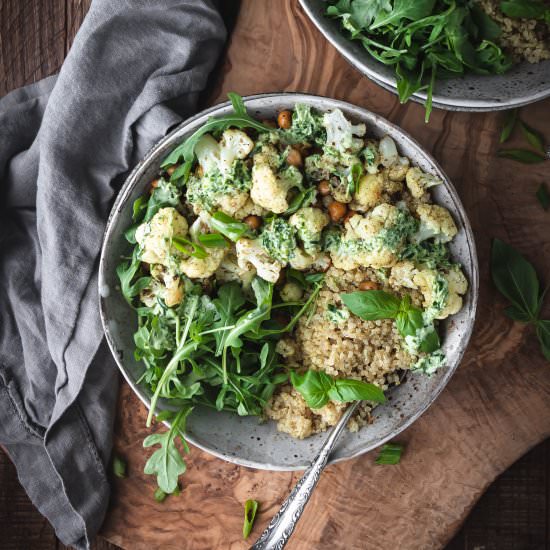 Roasted Cauliflower Quinoa Bowls - Recipe photo by emily_garlichead