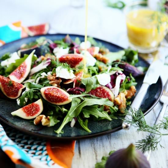 Radicchio Arugula Salad with Figs - Recipe photo by angiesrecipes