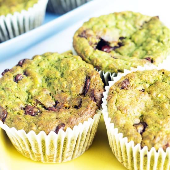 Spinach and banana muffins - Recipe photo by Mandy Sneaky Veg