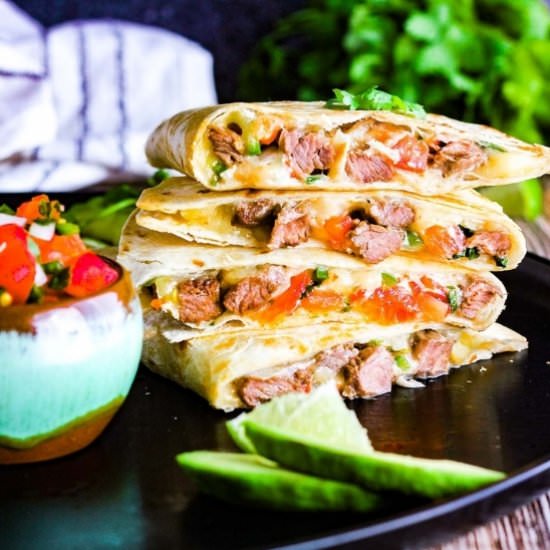 Carne Asada Quesadillas - Recipe photo by taoofspice