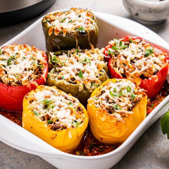 Instant Pot Stuffed Bell Peppers - Recipe photo by Tina FitDiary