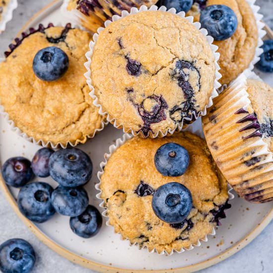 HEALTHY BLUEBERRY MUFFINS - Recipe photo by healthyfitnessmeals