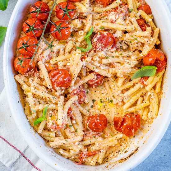 BAKED TOMATO FETA PASTA - Recipe photo by healthyfitnessmeals