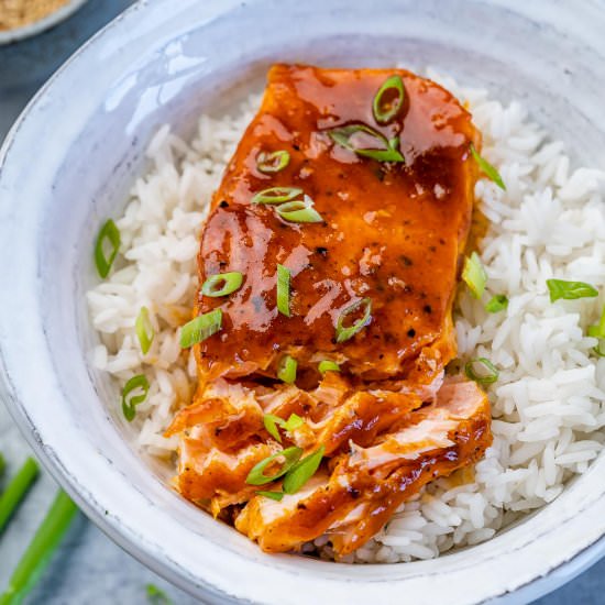 EASY HONEY GLAZED SALMON - Recipe photo by healthyfitnessmeals