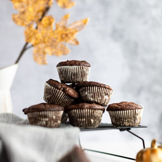 Pumpkin Protein Muffins- - Recipe photo by The Littlest Crumb