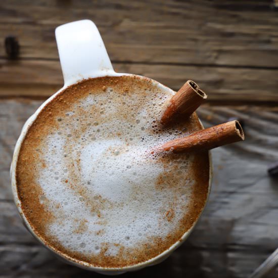 Pumpkin Spice Oat Milk Latte - Recipe photo by butternutandsage