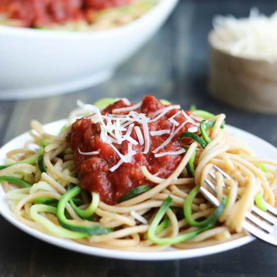 Easy Zoodles (Zucchini Noodles) - Recipe photo by Two Healthy Kitchens