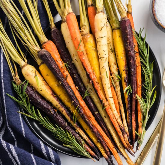 Roasted Rosemary Rainbow Carrots - Recipe photo by RandaDerkson