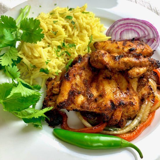 andoori Grilled Chicken Thighs - Recipe photo by MyIndianStove