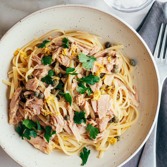 Tuna Pasta - Recipe photo by PinchandSwirl