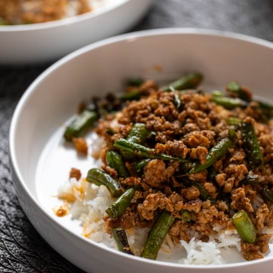 Thai Pork and Green Beans - Recipe photo by sidewalkshoes