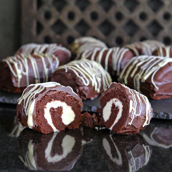 Flourless Chocolate Mini Rolls - Recipe photo by glutenfreealchemist