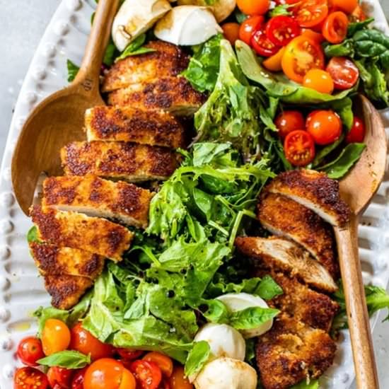 Chicken Cutlet Caprese Salad - Recipe photo by Skinnytaste