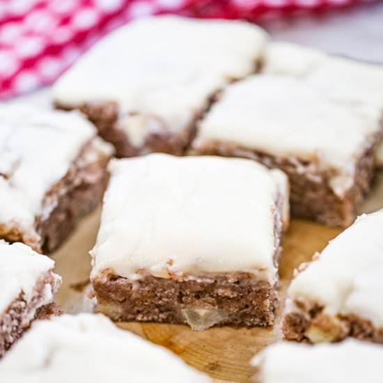 Salted Caramel Apple Snack Cake - Recipe photo by thebakingchocolatess