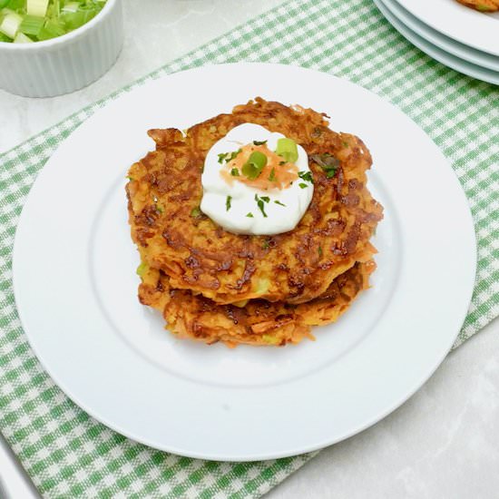 Sweet Potato Latkes - Recipe photo by anothertablespoon