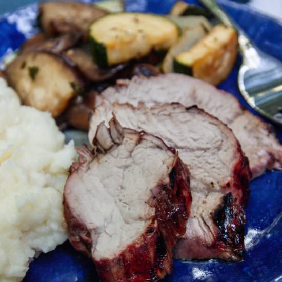 Glazed Pork Tenderloin with Mashed - Recipe photo by Sweetphi
