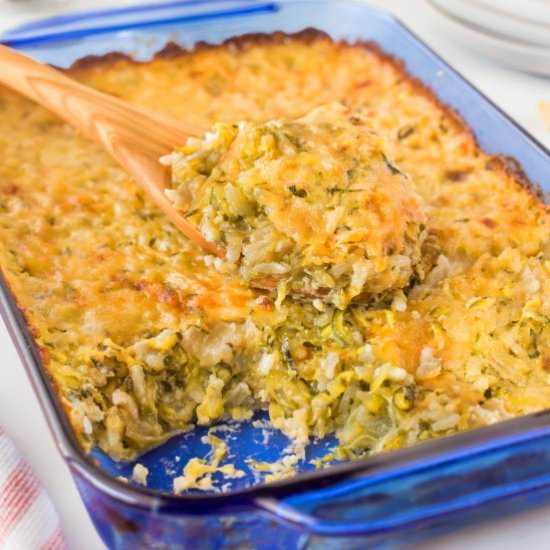 Zucchini Au Gratin with Rice - Recipe photo by noshingwiththenolands