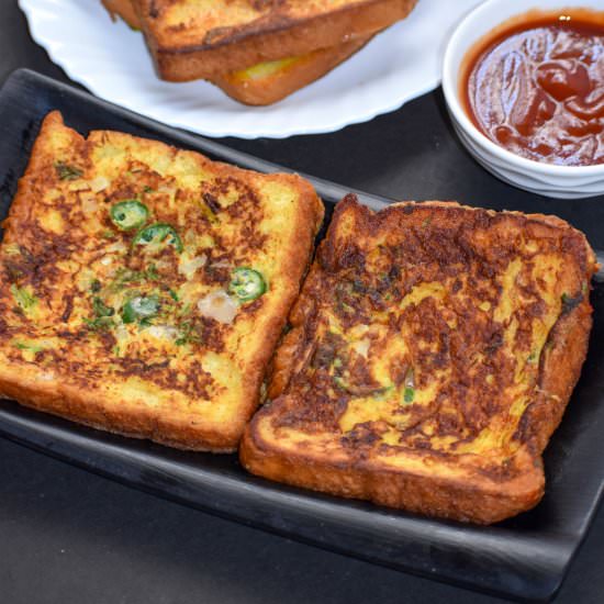 SPICY MASALA FRENCH TOAST - Recipe photo by hattyfoods
