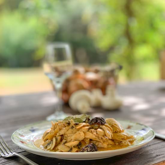 Chicken with morel mushrooms - Recipe photo by Healthy Epicurean
