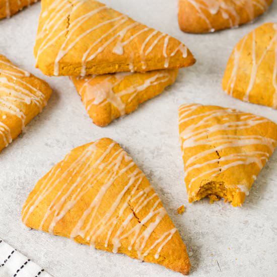 pumpkin scones with vanilla glaze - Recipe photo by Healthy Life Trainer