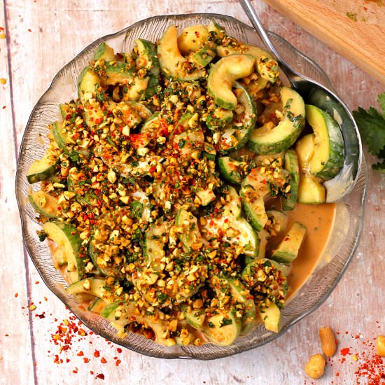 Spicy Cucumber Salad - Recipe photo by veganwithgusto