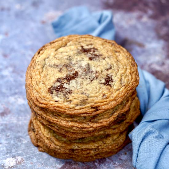 Pan-Banging Chocolate Chip Cookies - Recipe photo by simmerandsauce