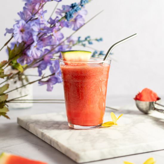Watermelon Pineapple Smoothie - Recipe photo by The Littlest Crumb