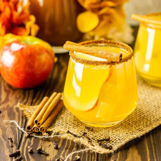Sparkling Apple Cider Margarita - Recipe photo by Burrata and Bubbles
