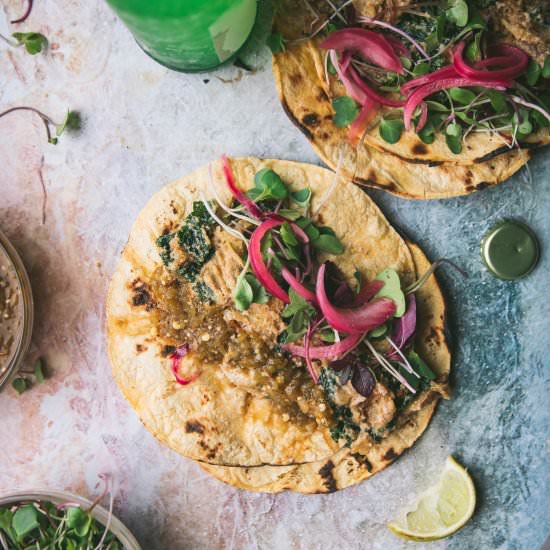 Creamy Kale Potato Tacos - Recipe photo by emily_garlichead