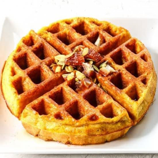 Pumpkin Spice Protein Waffles - Recipe photo by Alishan