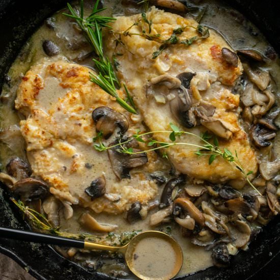Creamy One Pan Maitake Chicken - Recipe photo by JawnsICooked