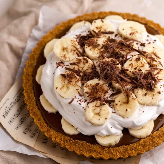 vegan banoffee pie - Recipe photo by TheChestnutBakery