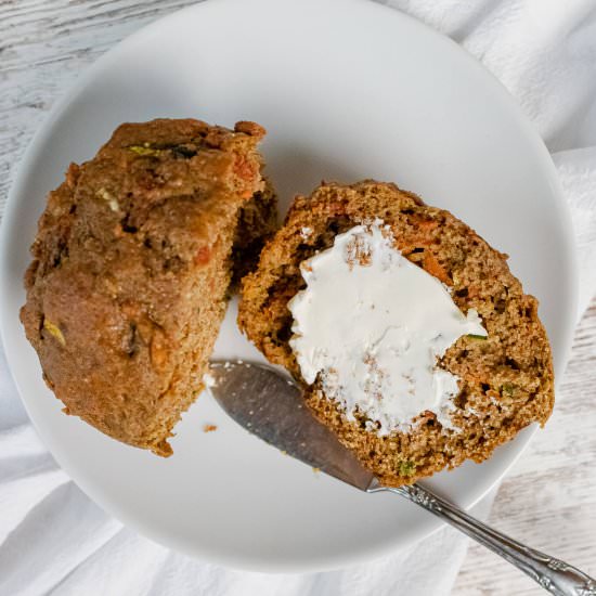Healthy Jumbo Morning Glory Muffins - Recipe photo by piece.of.lulu