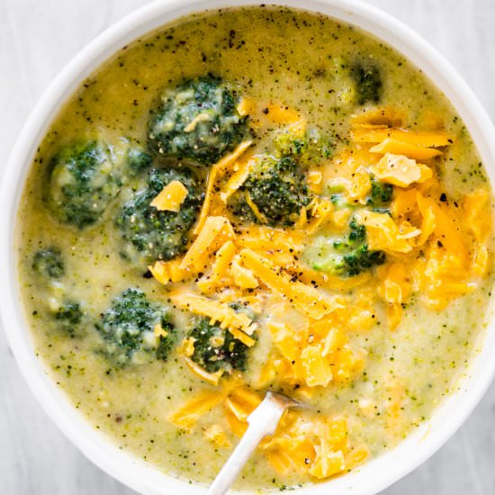 Broccoli Cheddar Soup - Recipe photo by The Endless Meal