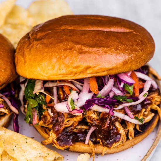 Pulled Chicken Sandwich - Recipe photo by The Endless Meal