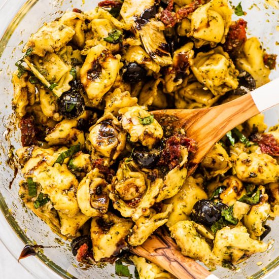 Pesto Tortellini Salad - Recipe photo by The Endless Meal