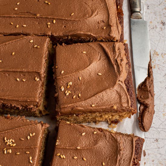 Spiced honey pear cake - Recipe photo by cherryonmysundae
