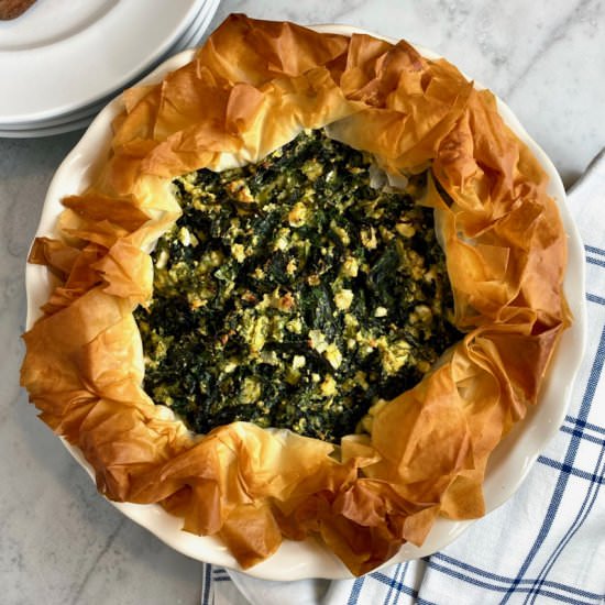 Spanakopita Pie - Recipe photo by thebrookcook.wordpress.com