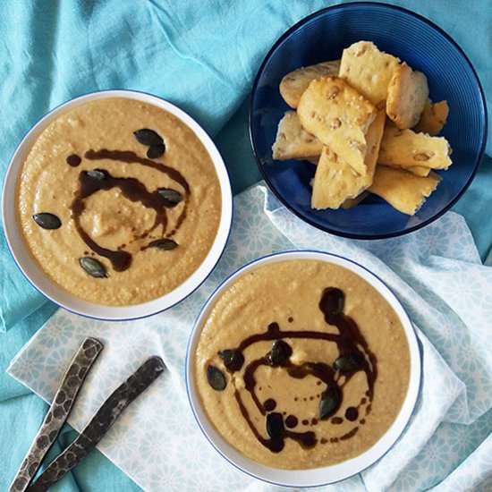 Vegan Chestnut Soup - Recipe photo by 2pots2cook