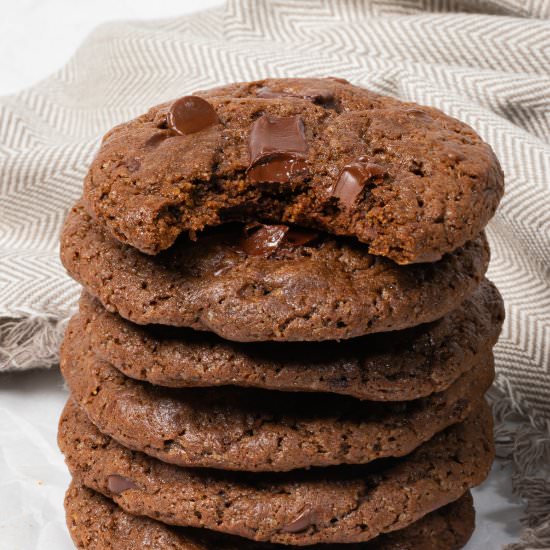 Vegan Double Chocolate Chip Cookies - Recipe photo by Zardyplants