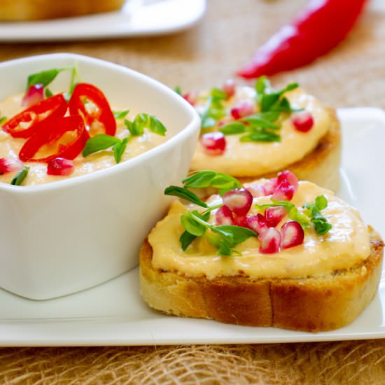 Crostini with pumpkin cream - Recipe photo by mecooks.com