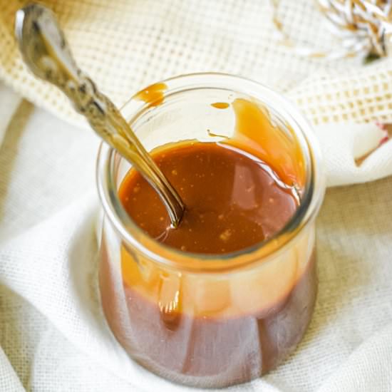 Salted Caramel Sauce - Recipe photo by Annikaeats